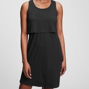 GAP maternity overlay nursing black dress